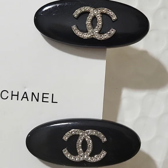 CHANEL | Accessories | Chanel Black Hair Clips With Iconic  display picture 3